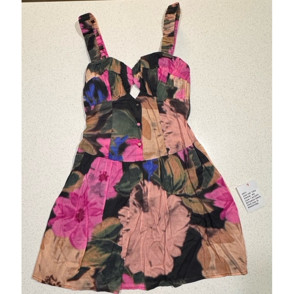ASOS DESIGN Colorful Floral Print Mini Dress – Women's Size US 2 cute